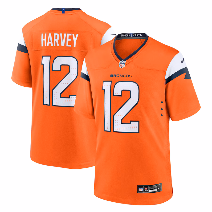 Men's Denver Broncos RJ Harvey Nike Orange Team Game Jersey - Ujersey
