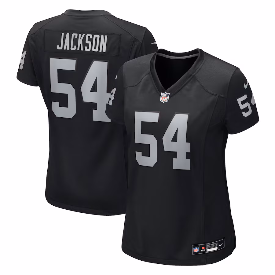 Women's Las Vegas Raiders Brennan Jackson Nike Black Team Game Jersey - Ujersey