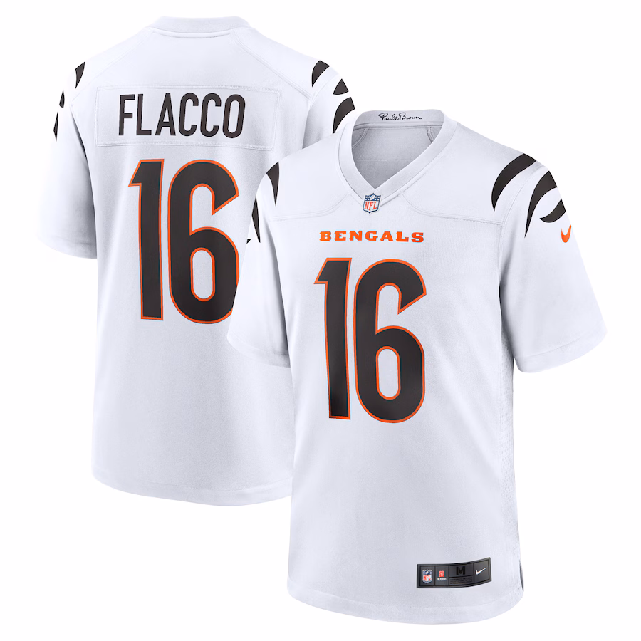 Men's Cincinnati Bengals Joe Flacco Nike White Game Jersey - Ujersey