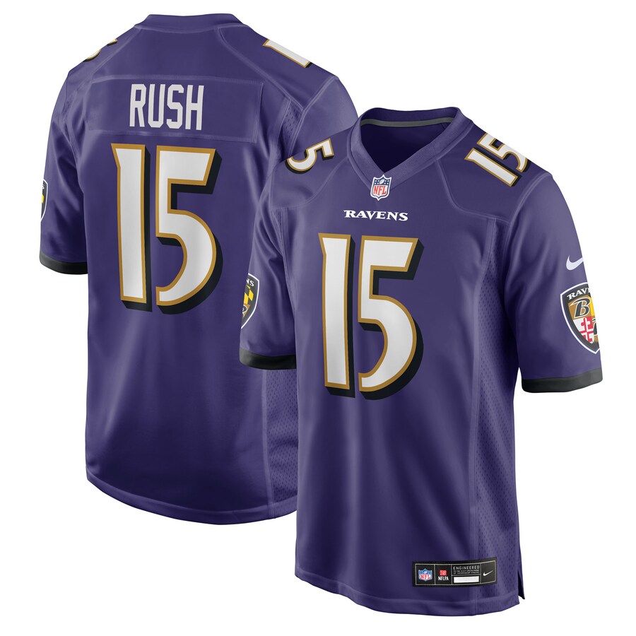 Men's Baltimore Ravens Cooper Rush Nike Purple Team Game Jersey - Ujersey