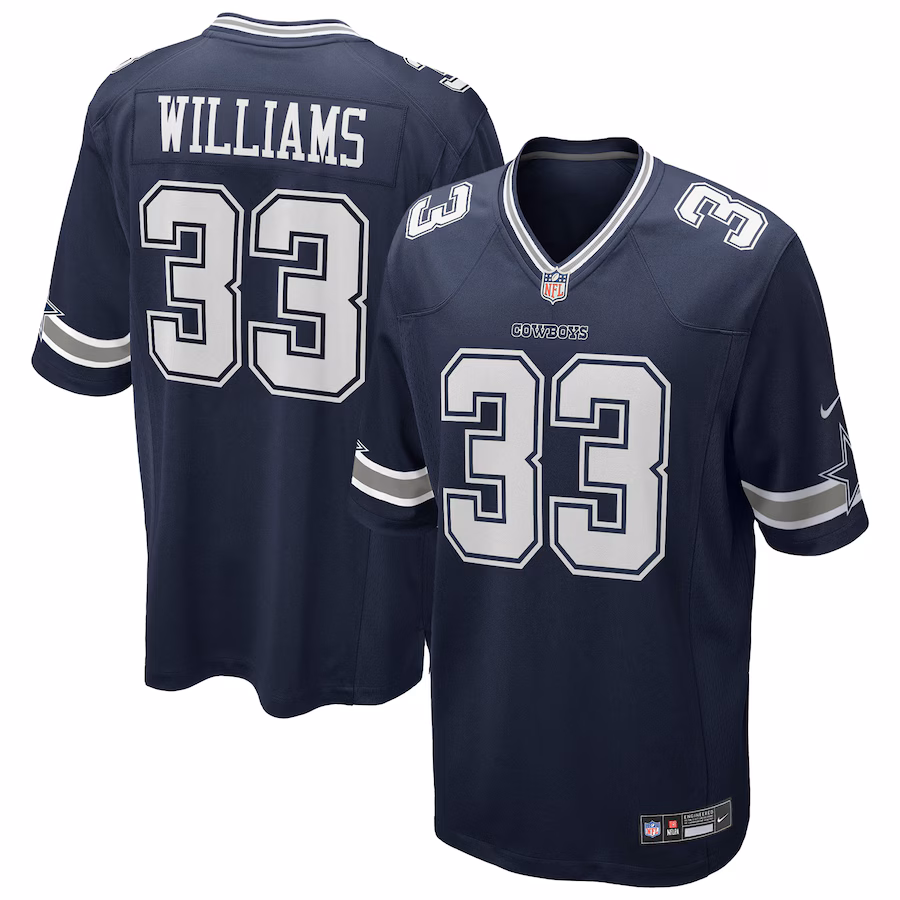 Men's Dallas Cowboys Javonte Williams Nike Navy Team Game Jersey - Ujersey