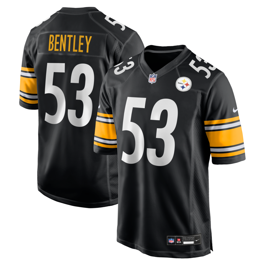 Men's Pittsburgh Steelers JaWhaun Bentley Nike Black Team Game Jersey - Ujersey