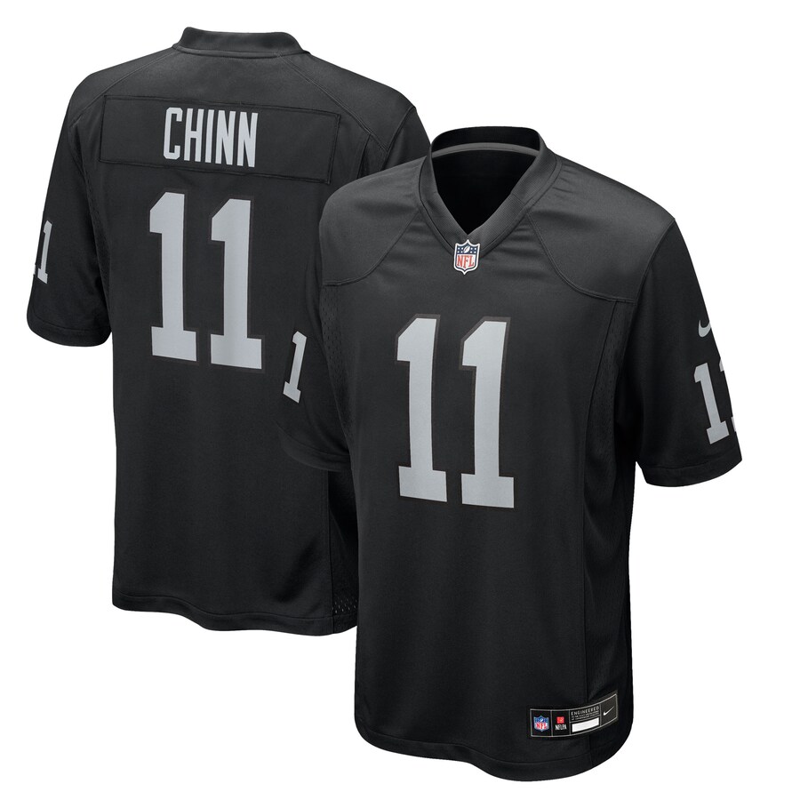 Men's Las Vegas Raiders Jeremy Chinn Nike Black Team Game Jersey - Ujersey