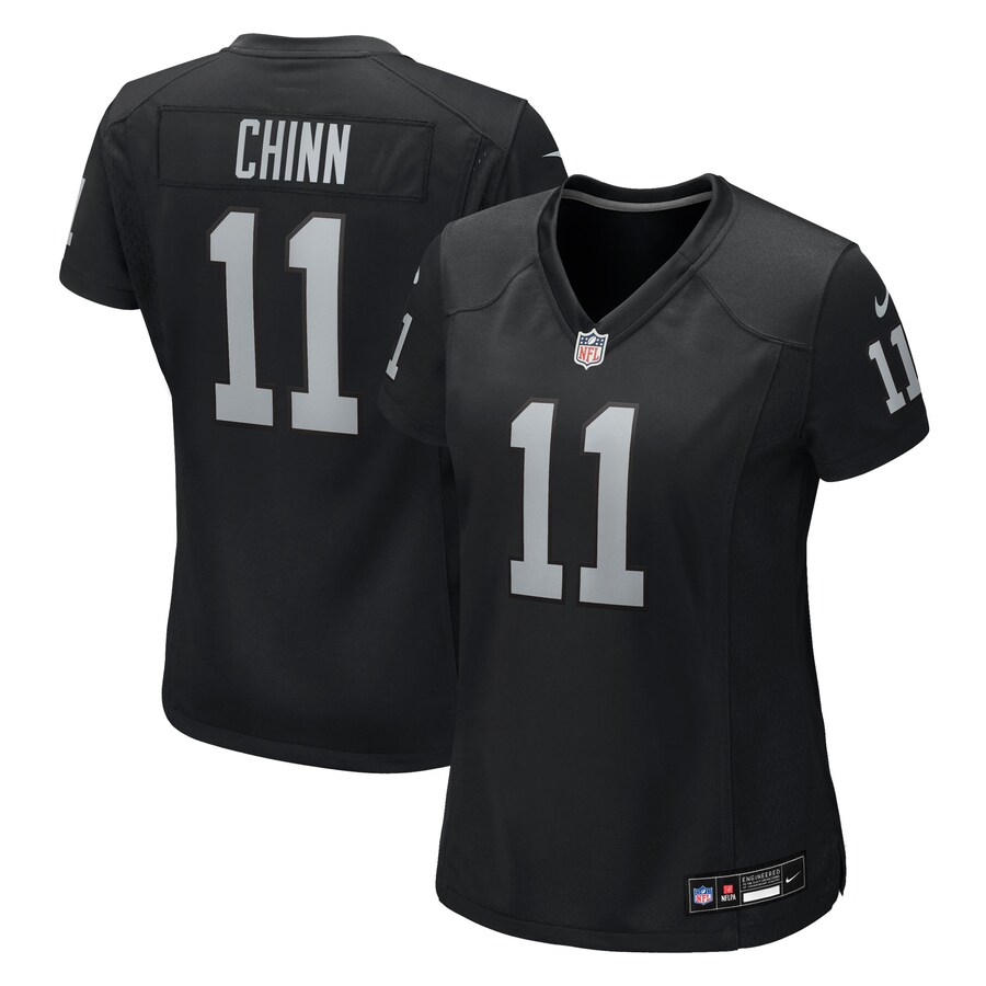 Women's Las Vegas Raiders Jeremy Chinn Nike Black Team Game Jersey - Ujersey