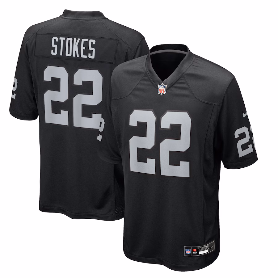 Men's Las Vegas Raiders Eric Stokes Nike Black Team Game Jersey - Ujersey