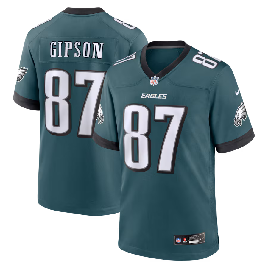 Men's Philadelphia Eagles Xavier Gipson Nike Midnight Green Team Game Jersey - Ujersey