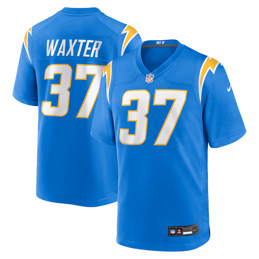 Men's Los Angeles Chargers Isas Waxter Nike Powder Blue Team Game Jersey - Ujersey