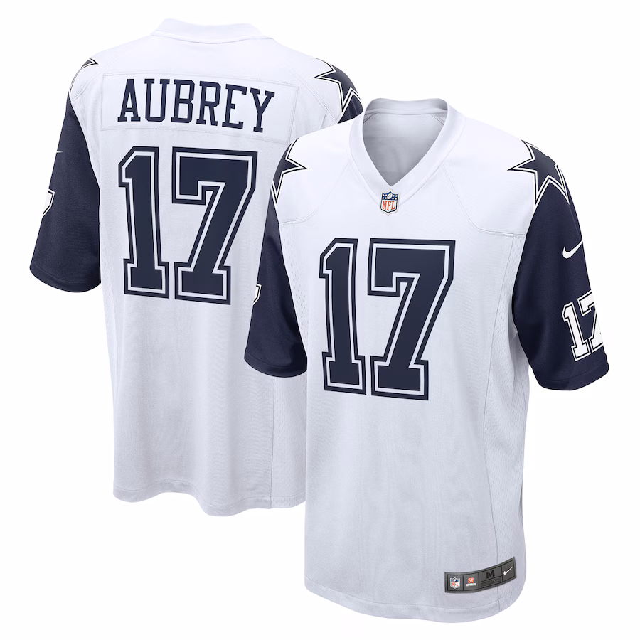 Men's Dallas Cowboys Brandon Aubrey Nike White Alternate Game Team Jersey - Ujersey