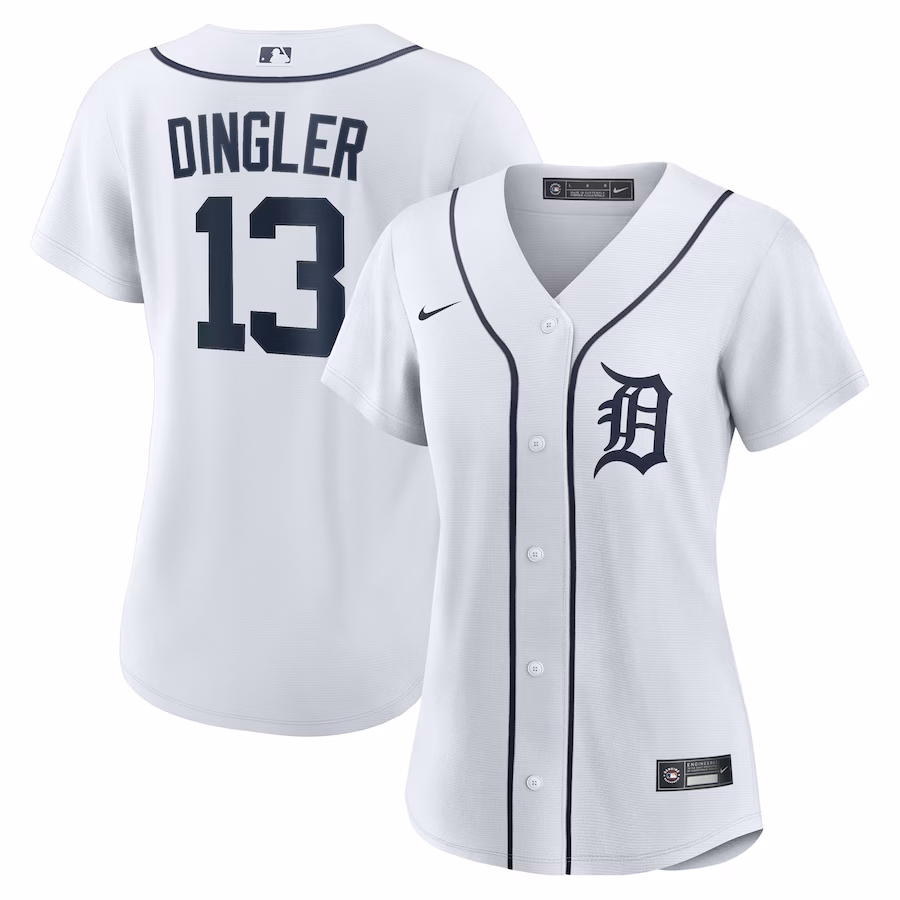 Women's Detroit Tigers Dillon Dingler Nike White Home Replica Jersey - Ujersey