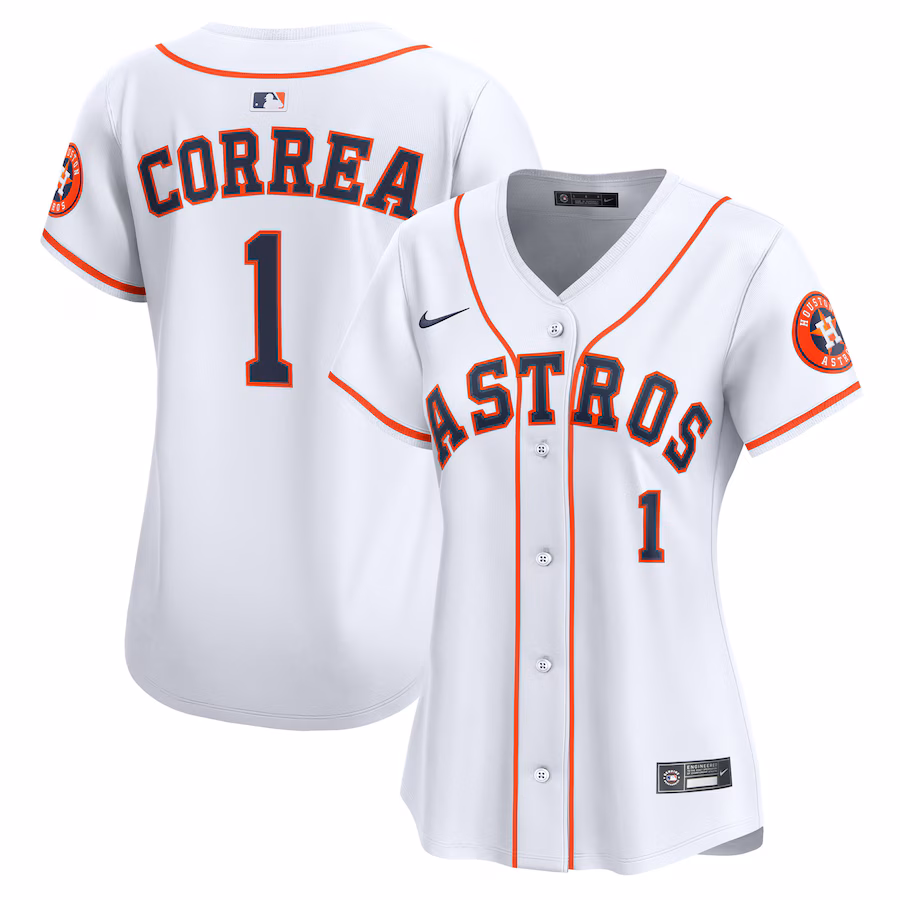 Women's Houston Astros Carlos Correa Nike White Home Limited Player Jersey - Ujersey