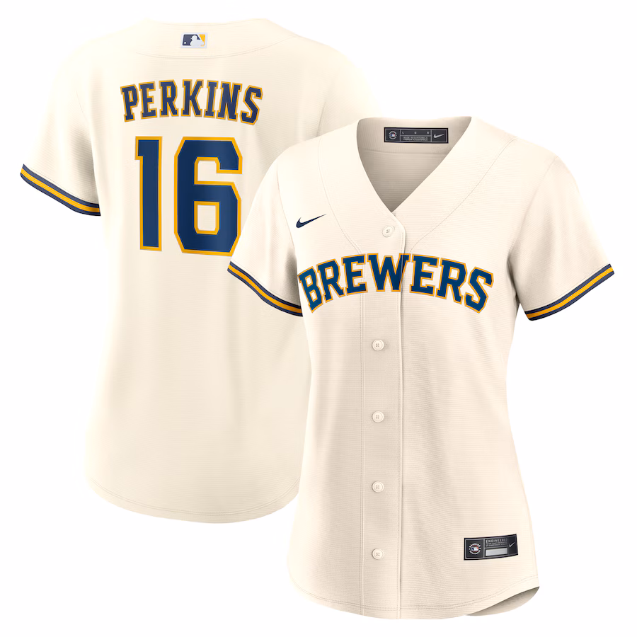 Women's Milwaukee Brewers Blake Perkins Nike Cream Home Replica Jersey - Ujersey