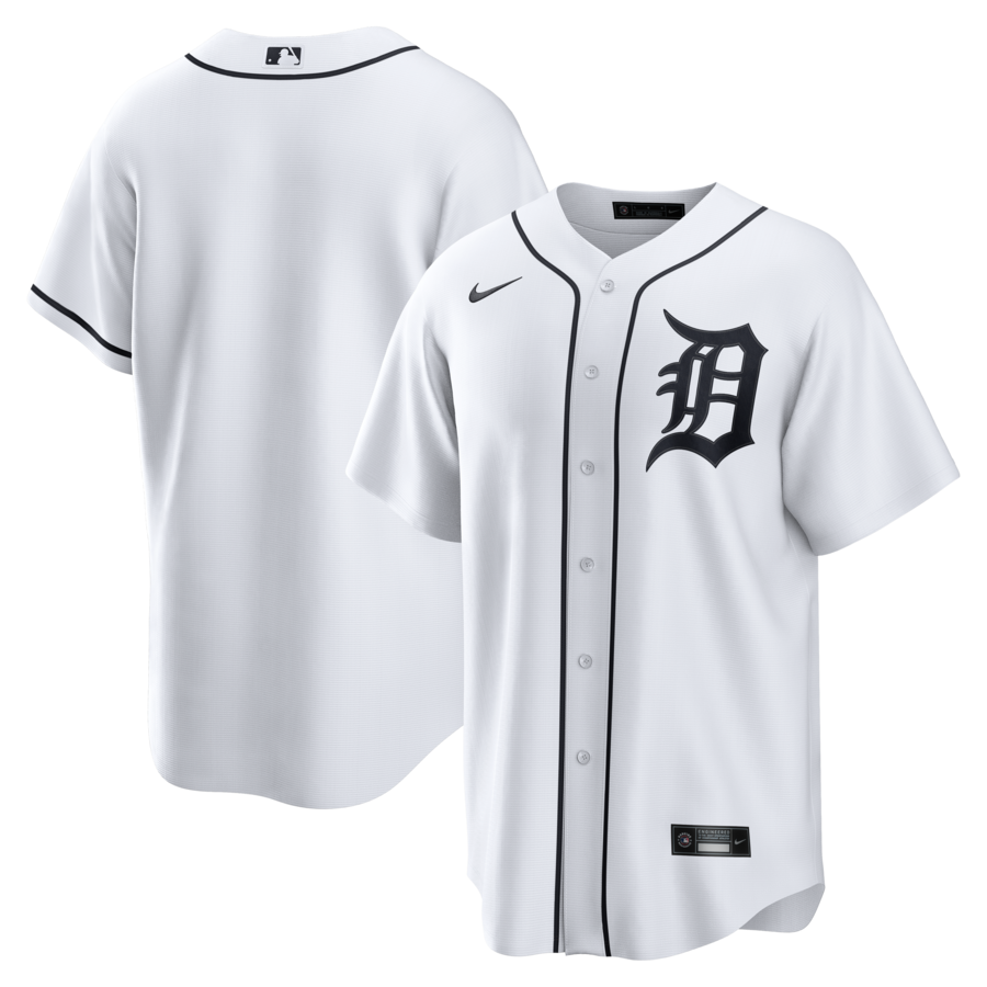 Men's Detroit Tigers Nike White Home Replica Jersey - Ujersey