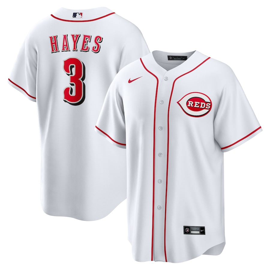 Men's Cincinnati Reds Ke'Bryan Hayes Nike White Home Replica Jersey - Ujersey