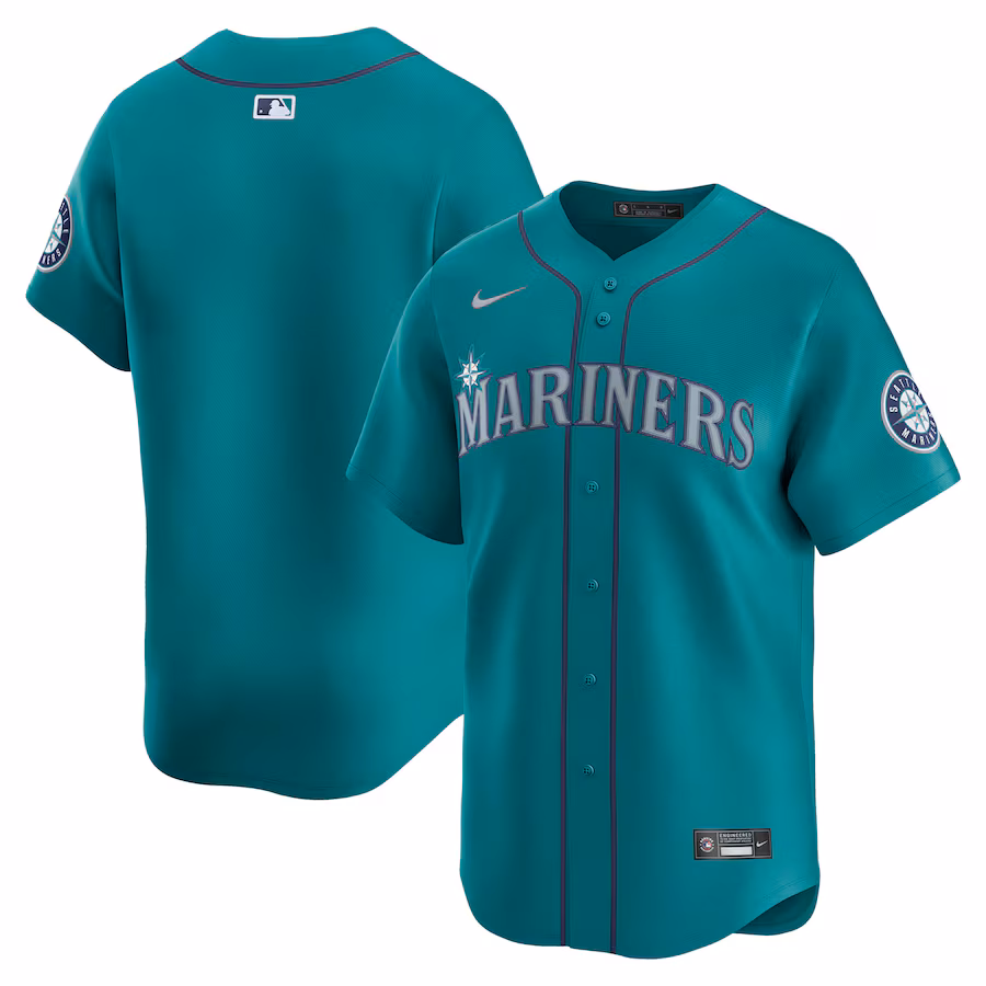 Men's Seattle Mariners Nike Teal Alternate Limited Jersey - Ujersey