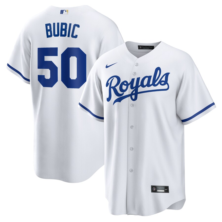 Men's Kansas City Royals Kris Bubic Nike White Home Replica Jersey - Ujersey
