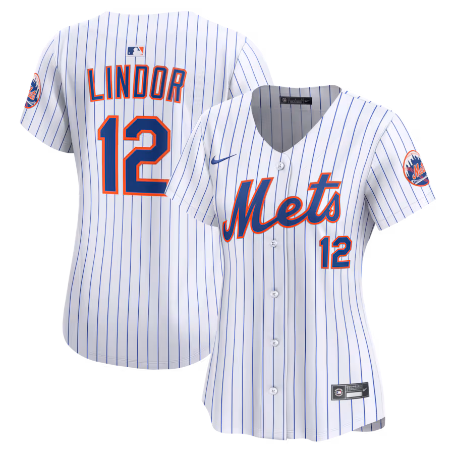 Women's New York Mets Francisco Lindor Nike White Home Limited Jersey - Ujersey