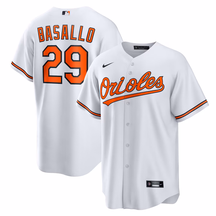 Men's Baltimore Orioles Samuel Basallo Nike White Replica Player Jersey - Ujersey