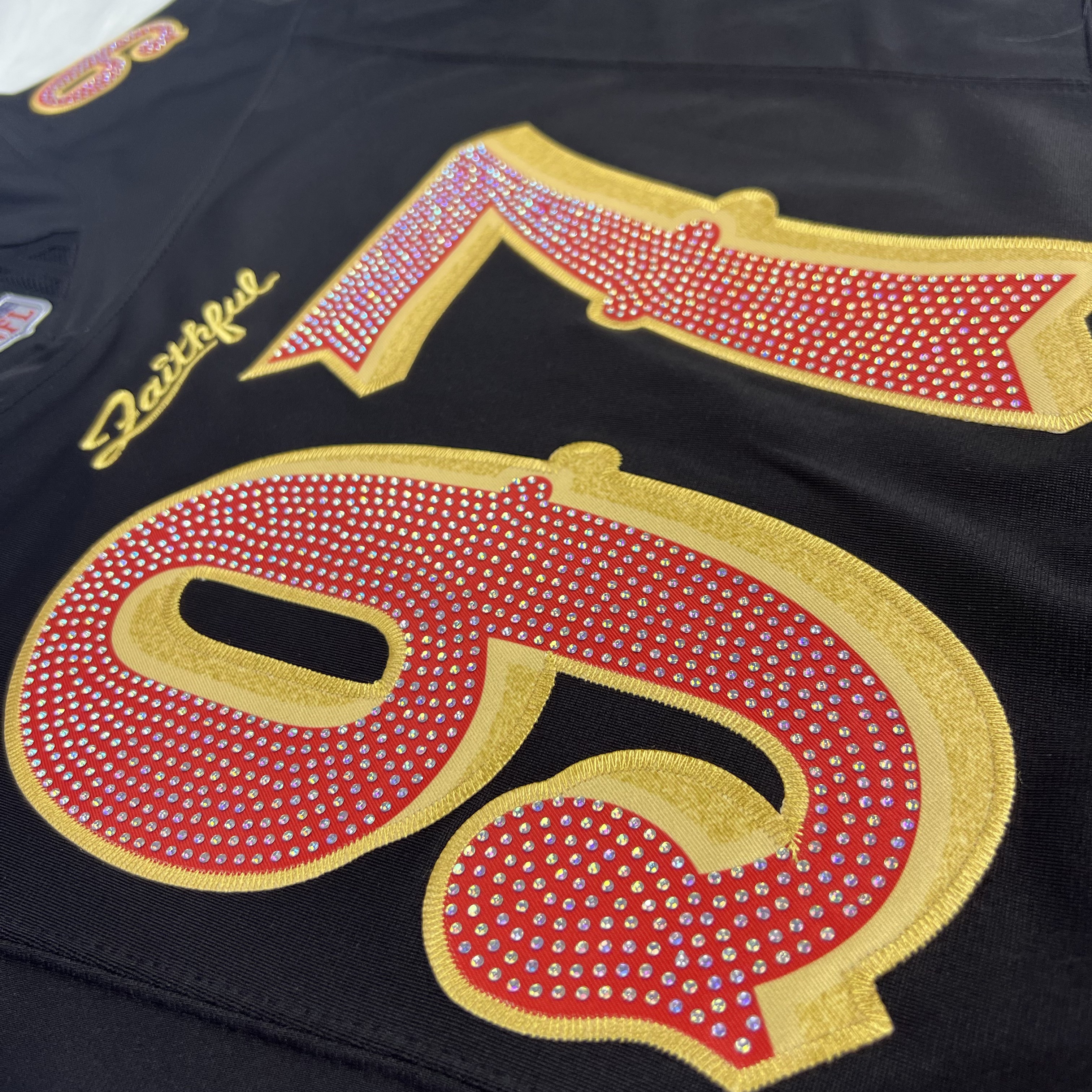 [Diamond-Studded Collector's Edition] San Francisco 49ers Nick Bosa  Black 2025 Rivalries Collection Game Jersey - Ujersey