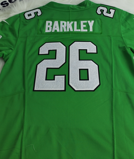 [Diamond-Studded Collector's Edition] aquon Barkley Philadelphia Eagles  Alternate Vapor F.U.S.E. Limited Jersey - Kelly Green - Ujersey