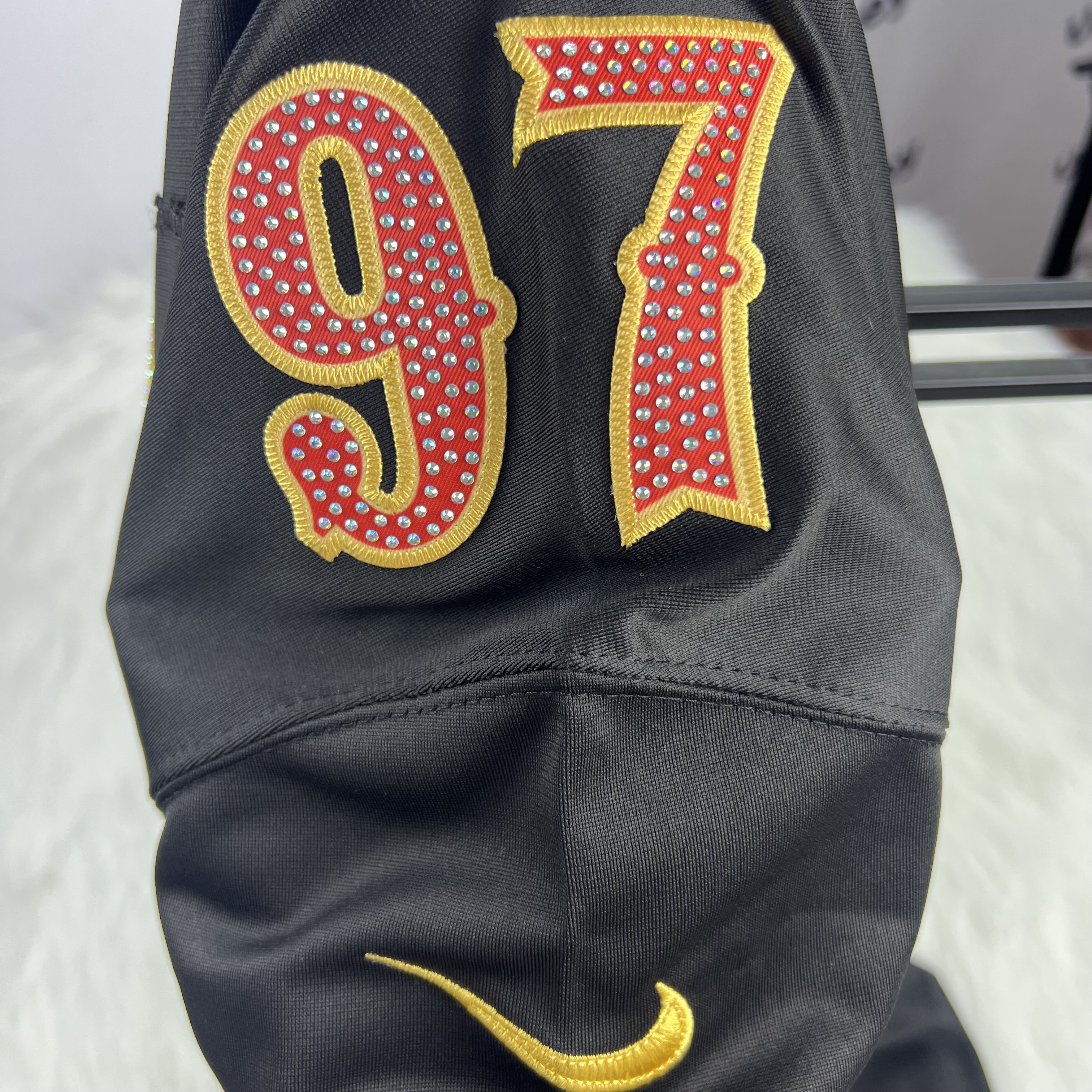 [Diamond-Studded Collector's Edition] San Francisco 49ers Nick Bosa  Black 2025 Rivalries Collection Game Jersey - Ujersey