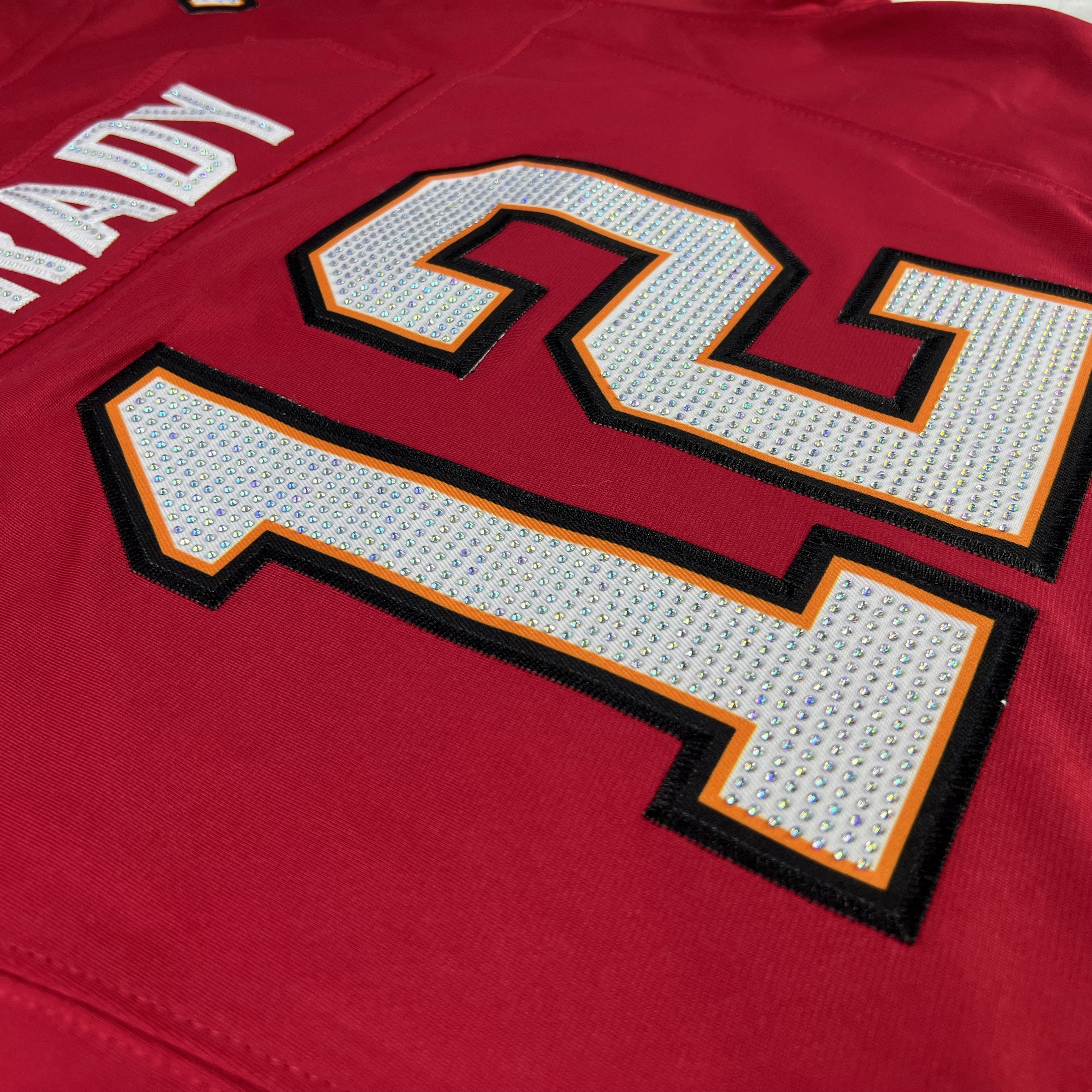 [Diamond-Studded Collector's Edition] Tampa Bay Buccaneers Tom Brady Nike Red Vapor Limited Jersey - Ujersey