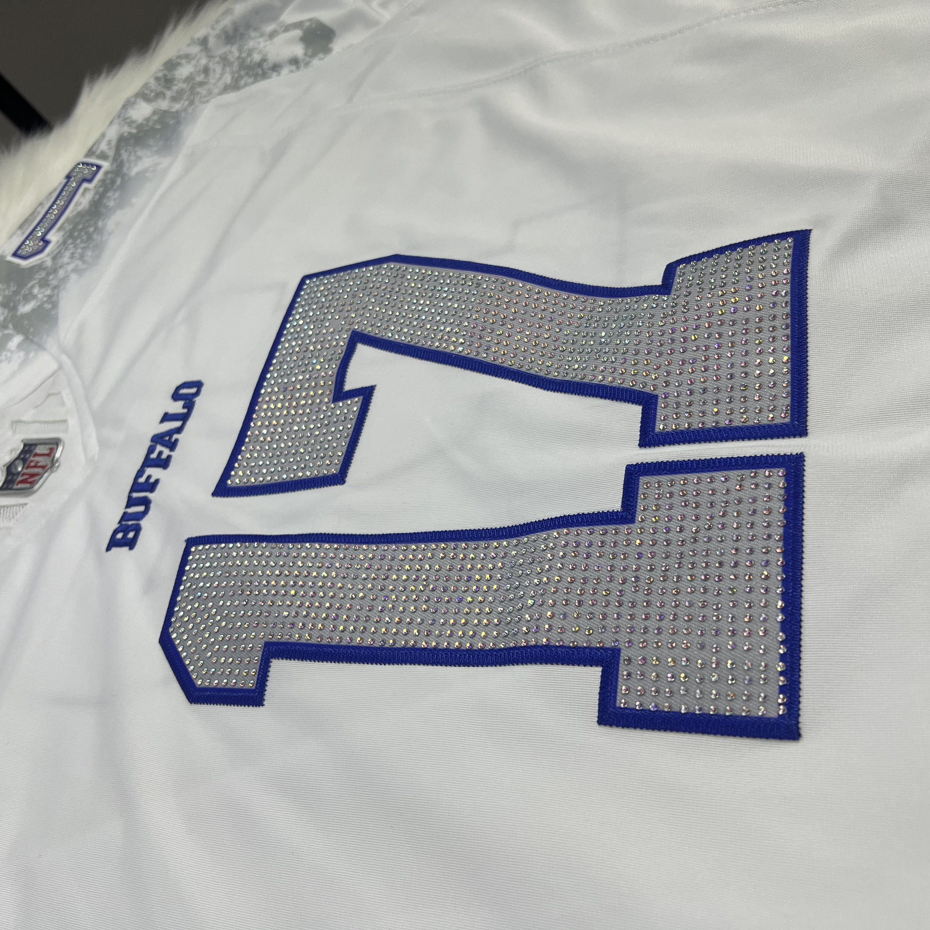 [Diamond-Studded Collector's Edition] Josh Allen Buffalo Bills 2025 Rivalries Collection Limited Jersey - White - Ujersey