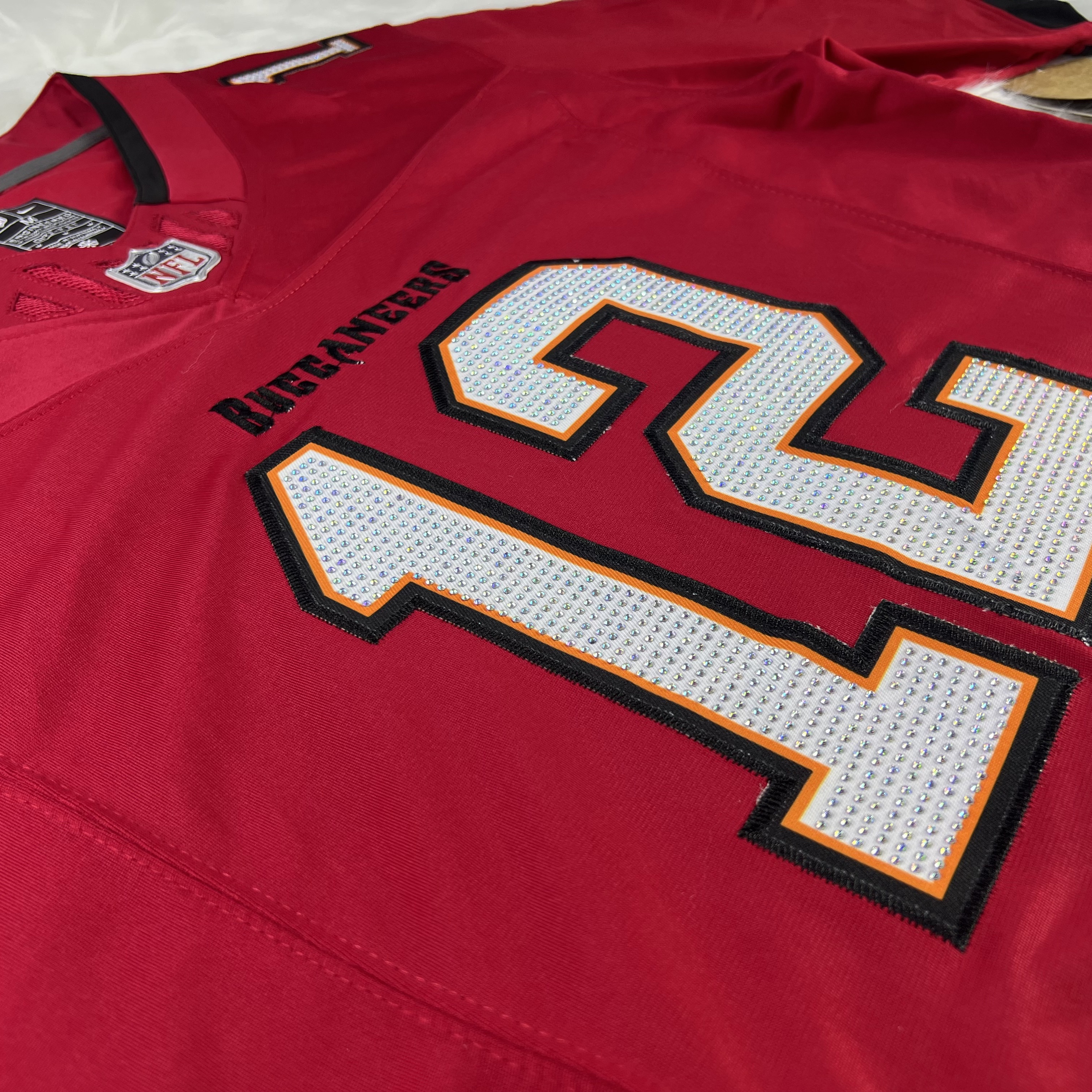 [Diamond-Studded Collector's Edition] Tampa Bay Buccaneers Tom Brady Nike Red Vapor Limited Jersey - Ujersey