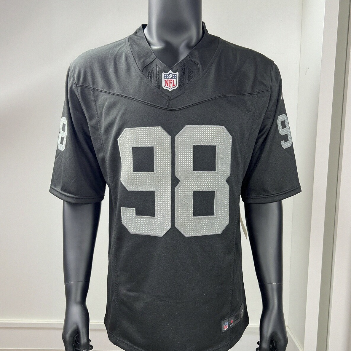 [Diamond-Studded Collector's Edition] Maxx Crosby Las Vegas Raiders Vapor F.U.S.E. Limited Jersey - Black - Ujersey