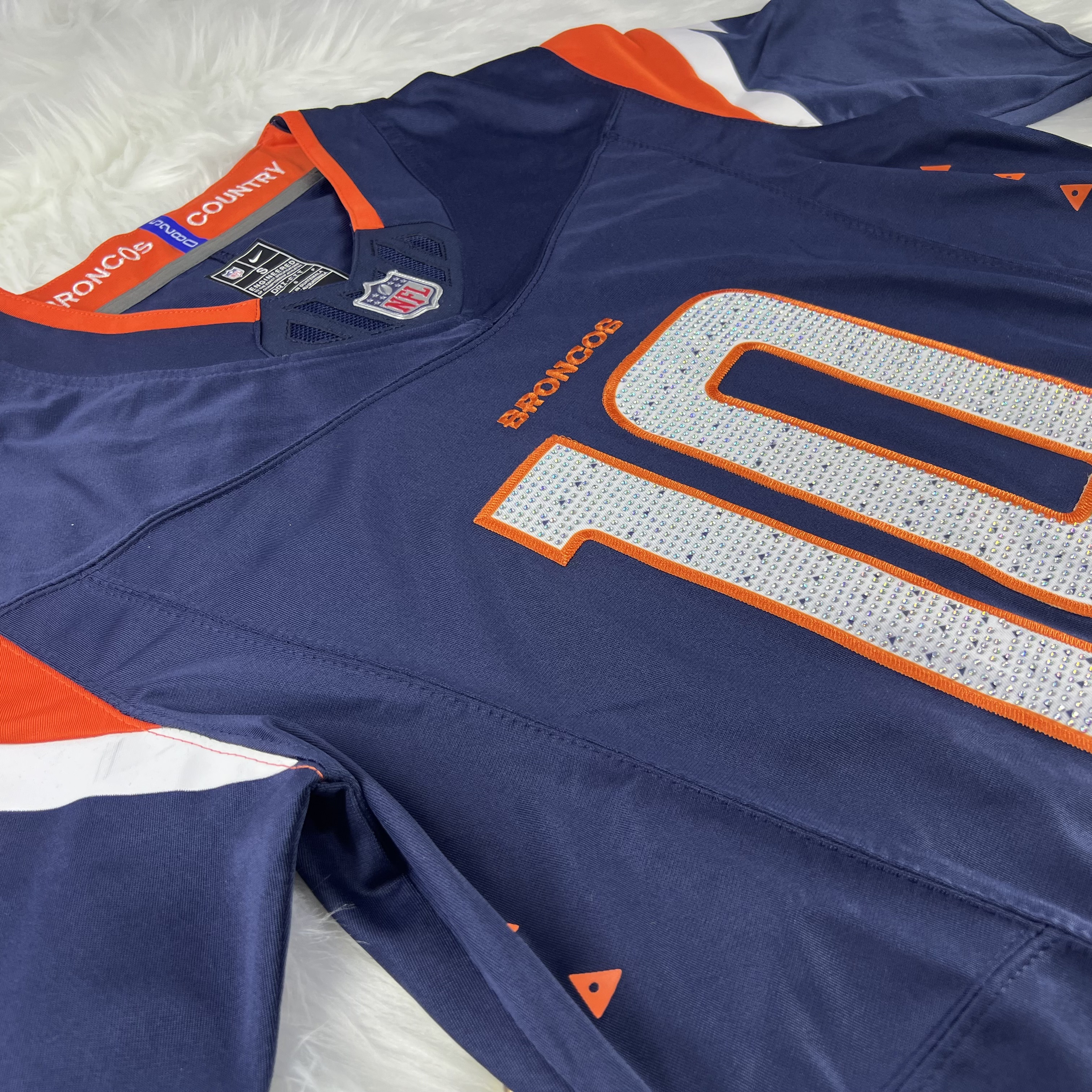 [Diamond-Studded Collector's Edition] Men's Denver Broncos Bo Nix Nike Navy Alternate Vapor F.U.S.E. Limited Jersey - Ujersey