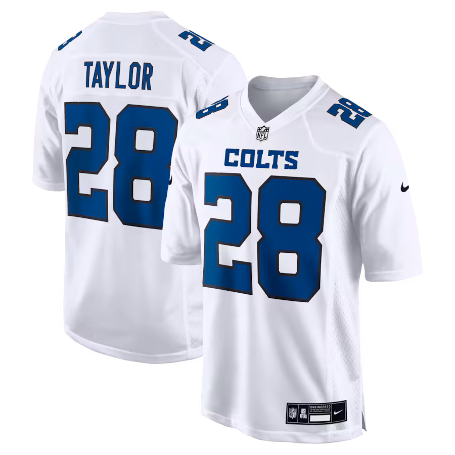 Men's Indianapolis Colts Jonathan Taylor Nike Tundra White Fashion Game Jersey - Ujersey