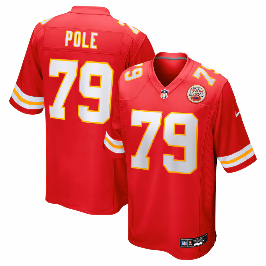 Men's Kansas City Chiefs Esa Pole Nike Red Team Game Jersey - Ujersey