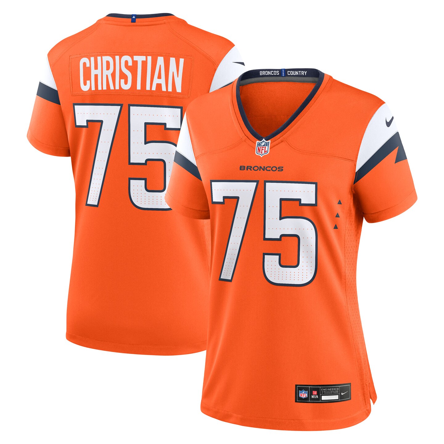 Women's Denver Broncos Geron Christian Nike Orange Team Game Jersey - Ujersey