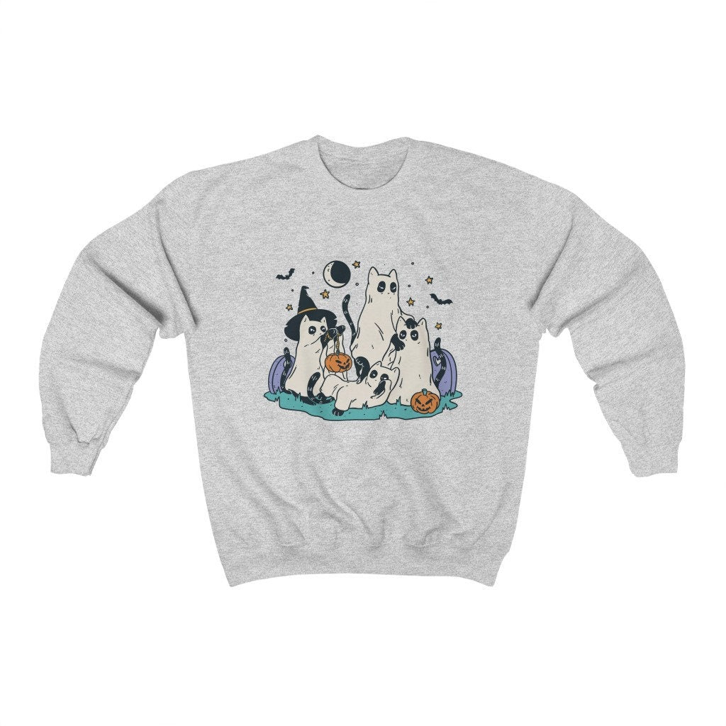 Spooky Cat Mom Halloween Sweatshirt