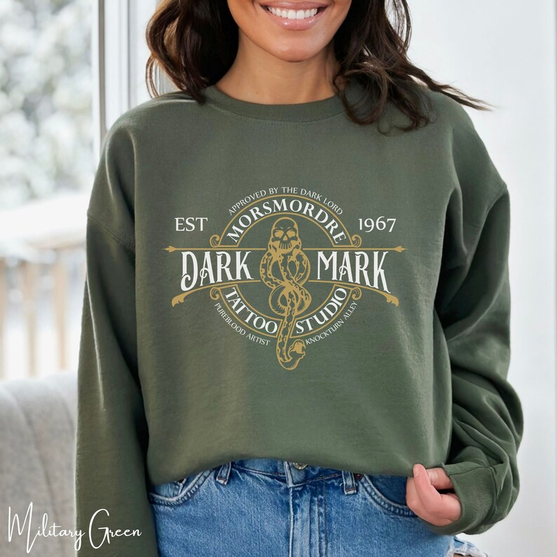 Dark Mark Tattoo Wiccan Gildan 18000 Sweatshirt