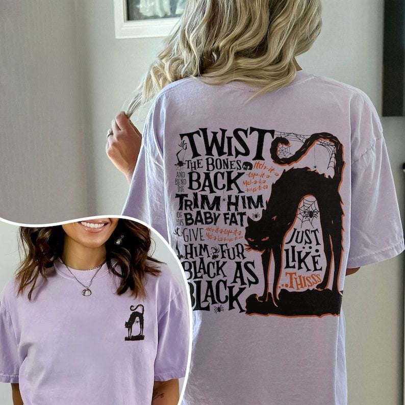 Twist The Bones Cat Halloween T-shirt