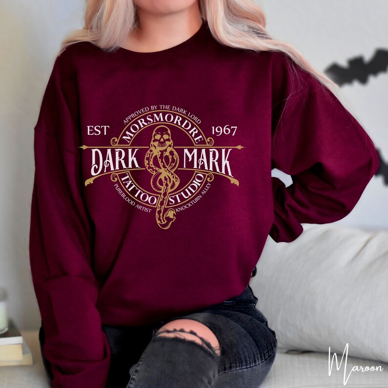 Dark Mark Tattoo Wiccan Gildan 18000 Sweatshirt