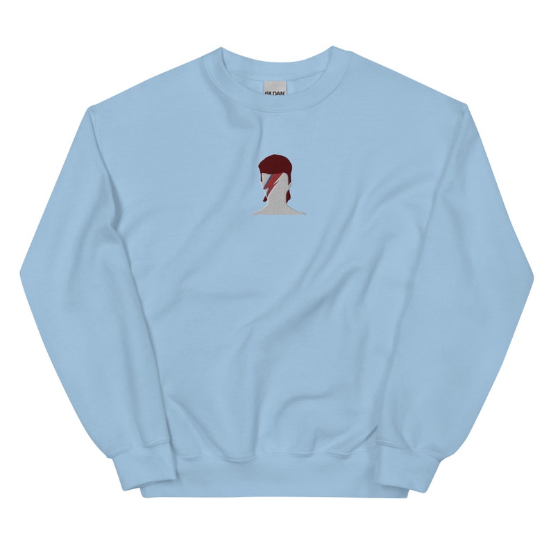 David Bowie Embroidered Casual Sweatshirt