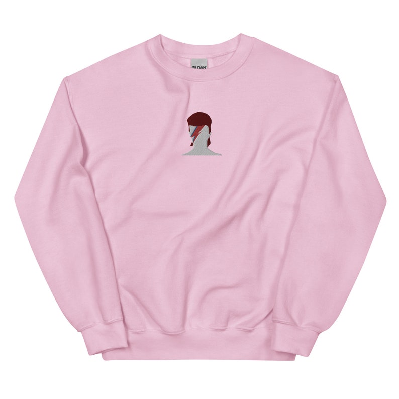 David Bowie Embroidered Casual Sweatshirt