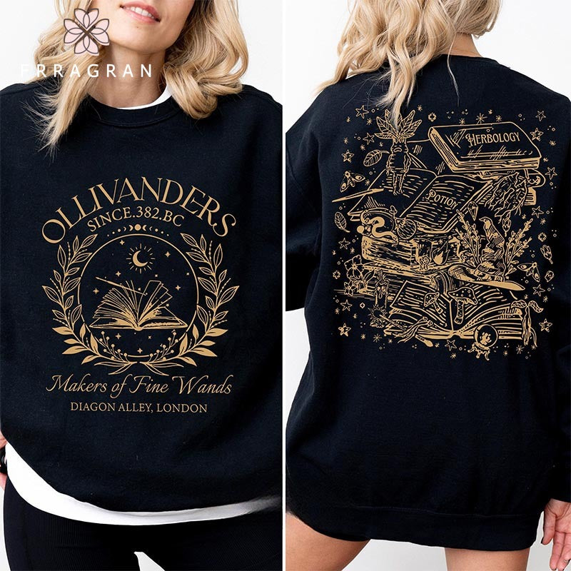 Wizard Book Ollivanders Wand Shop Sweatshirt