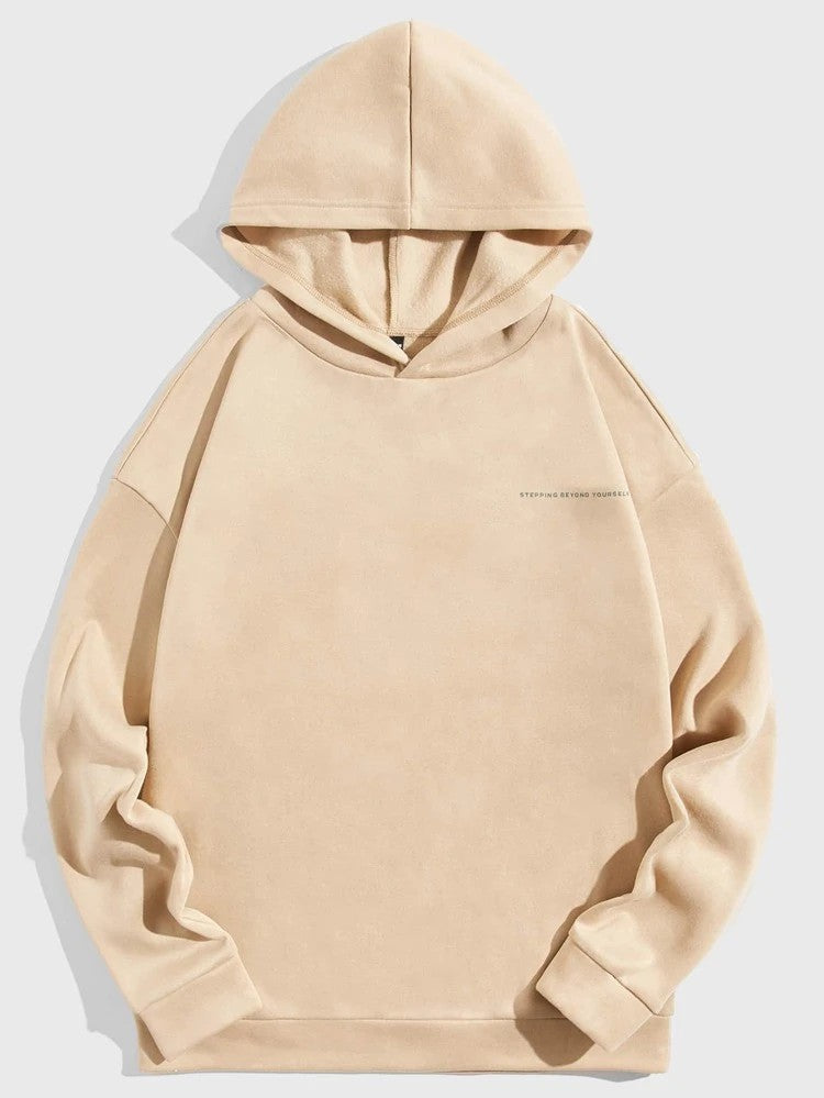 Slogan & Cartoon Graphic Hoodie