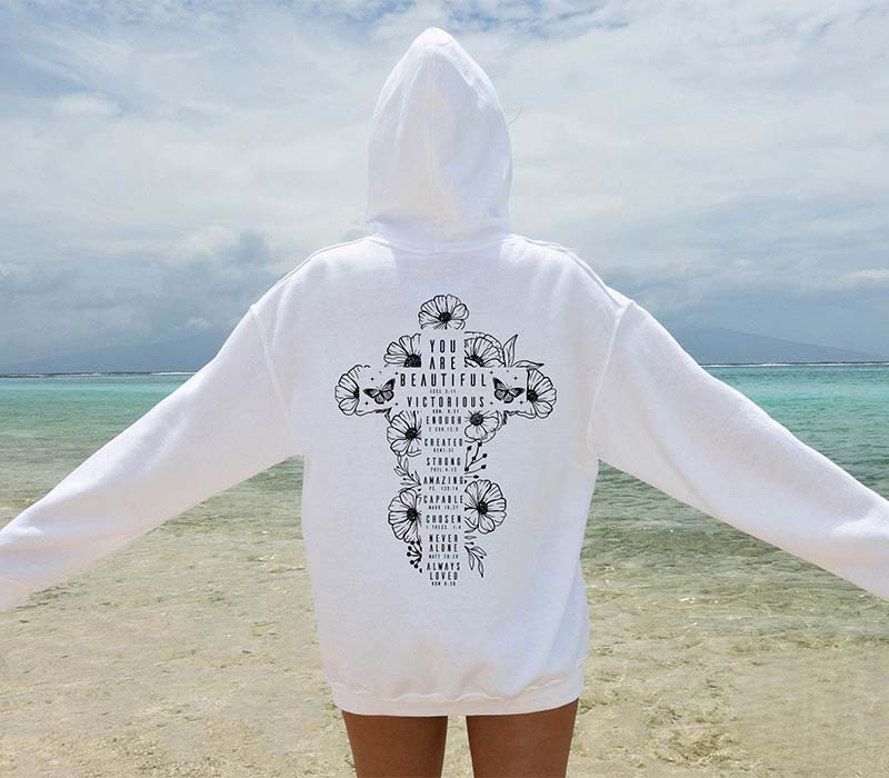 Aesthetic Faith Bible Verse Casual Hoodie