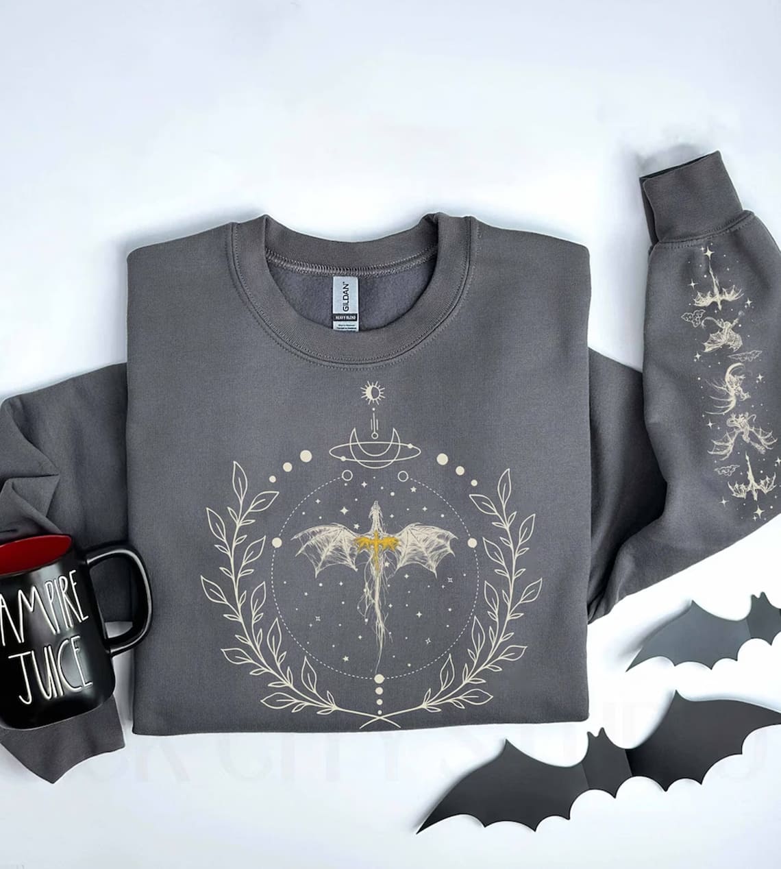Fourth Wing Sleeve Printed Sweatshirt