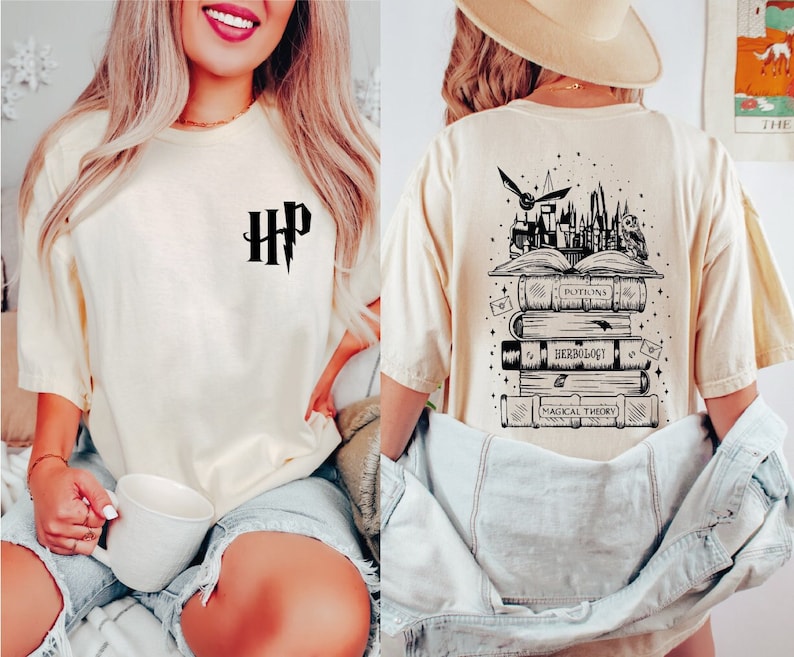 Wizard Castle Book 2 Sides Print T-shirt