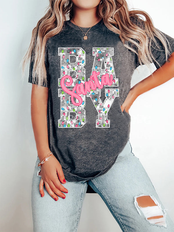 Santa Baby Christmas Lights T-shirt