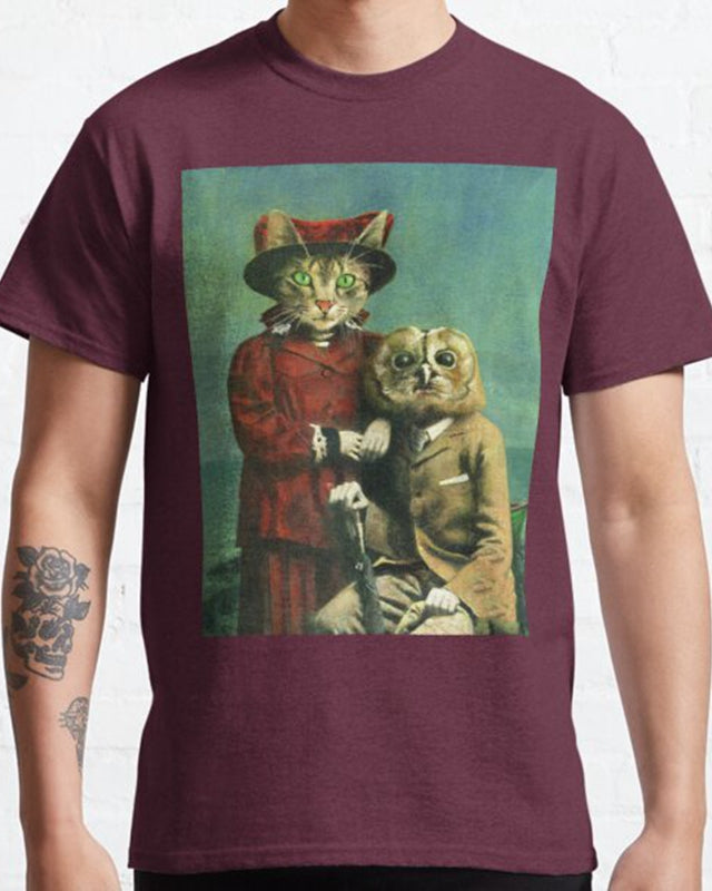 A Cat And An Owl Classic T-Shirt
