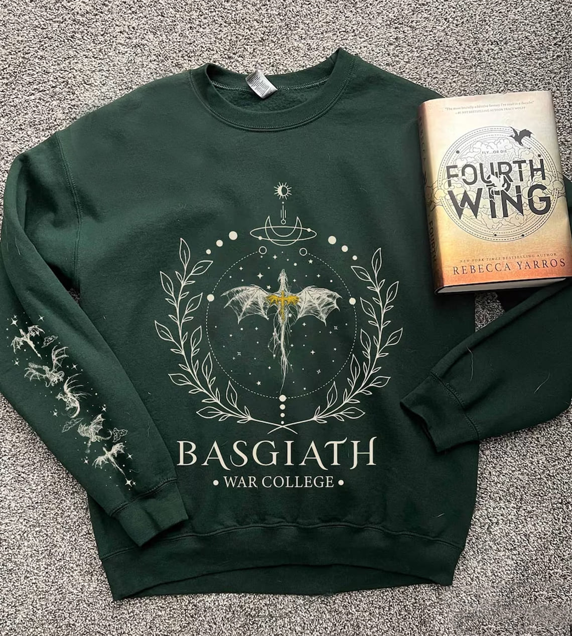 Fourth Wing Sleeve Printed Sweatshirt
