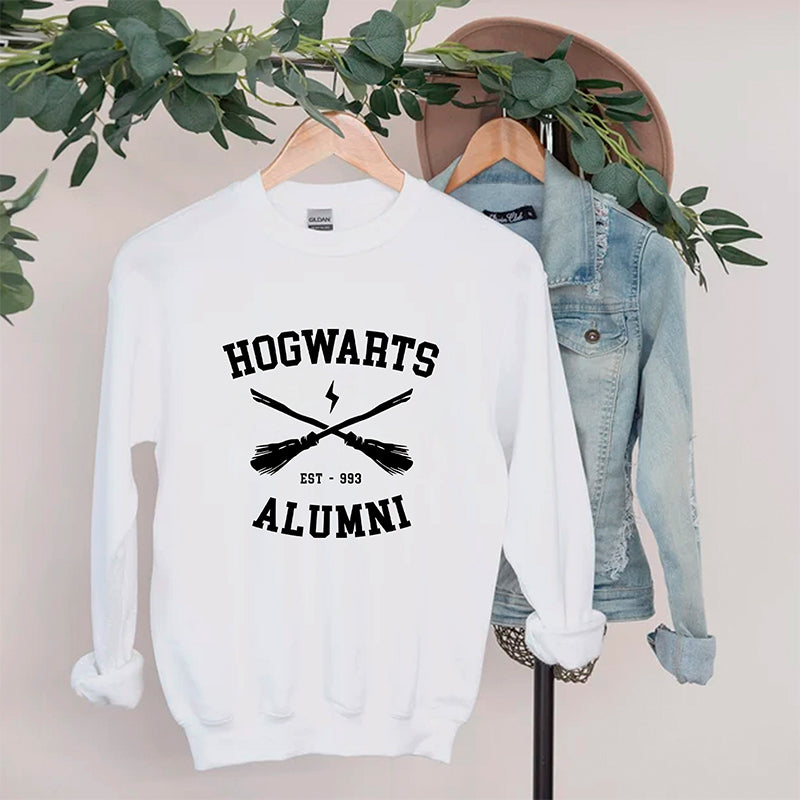 Hogwarts School Alumni Letter Print Sweatshirt