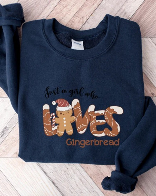 Loves Gingerbread Sweatshirt, Christmas Sweatshirt