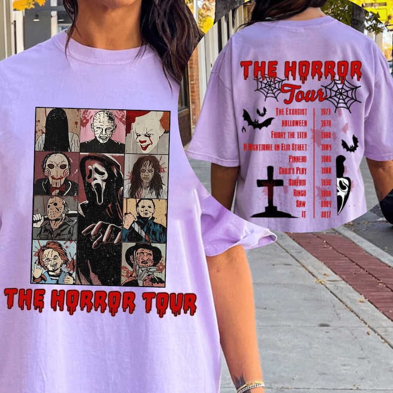 Retro The Horror Tour Casual T-shirt