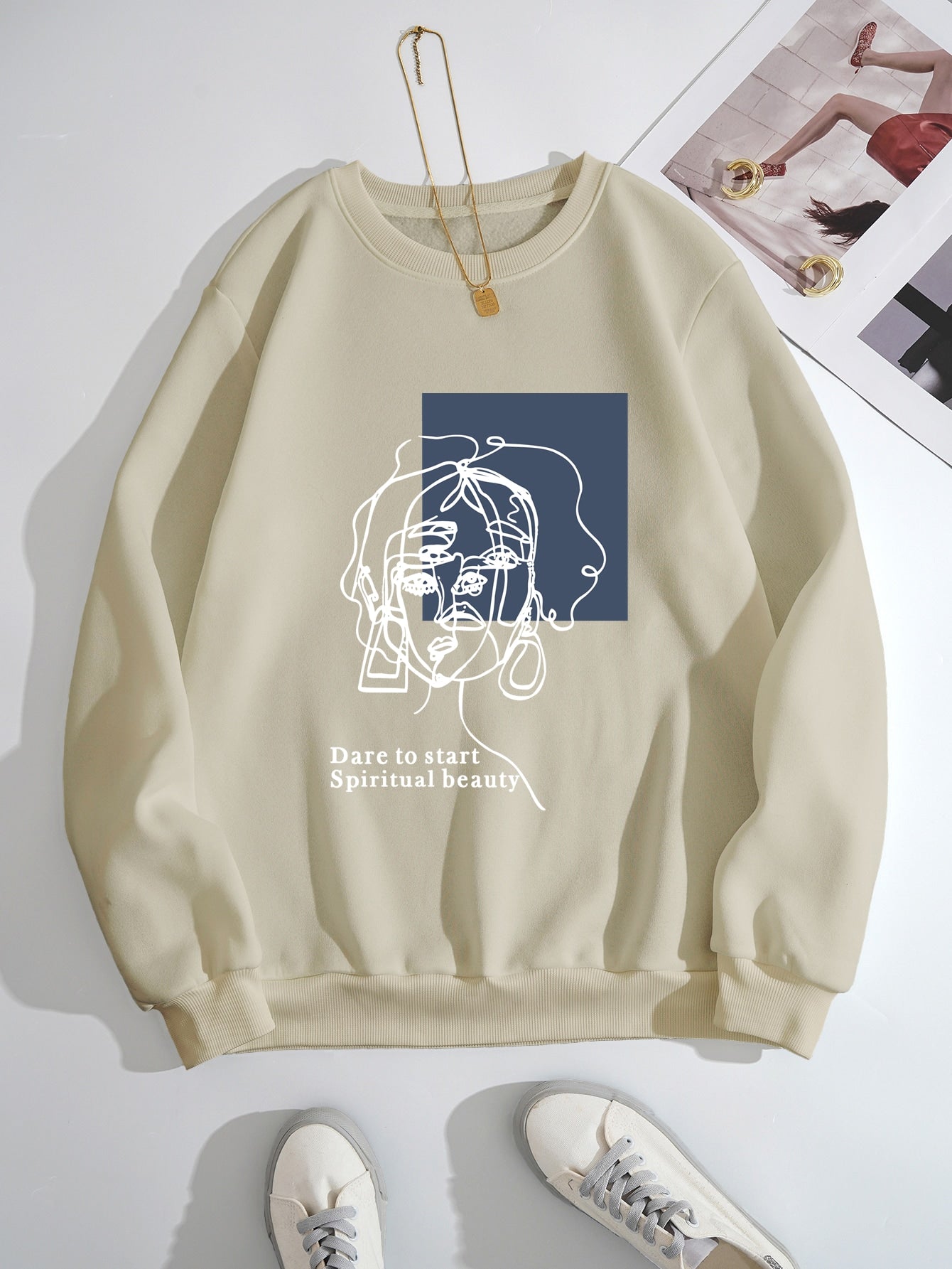 Fashion print sweatshirt